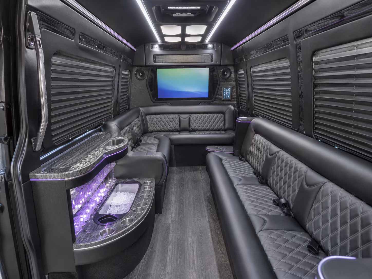 Mesa Corporate Transportation party bus interior