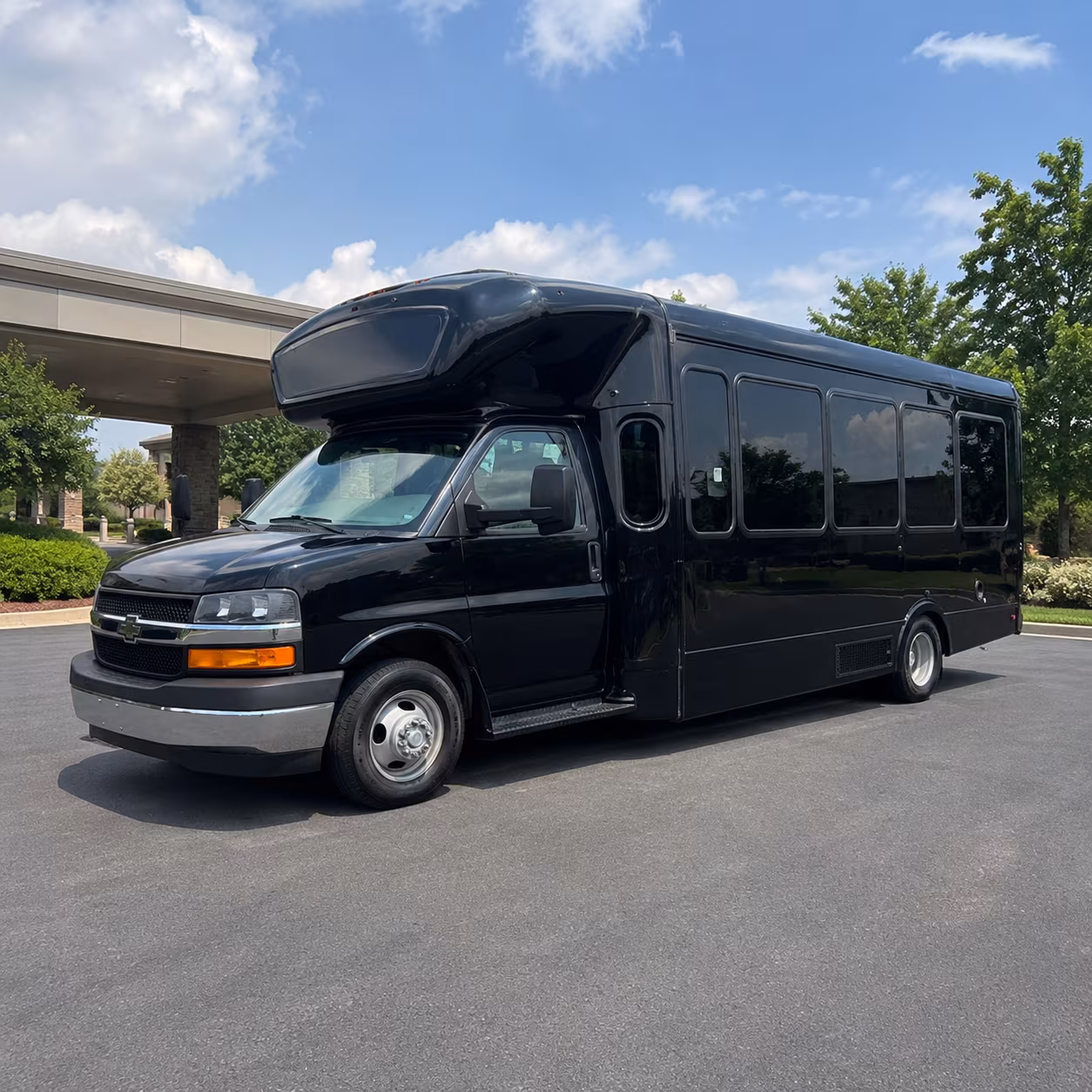 Mesa Private Event Transportation party bus exterior