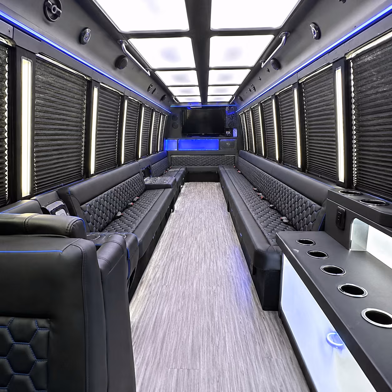 Mesa Private Event Transportation party bus interior