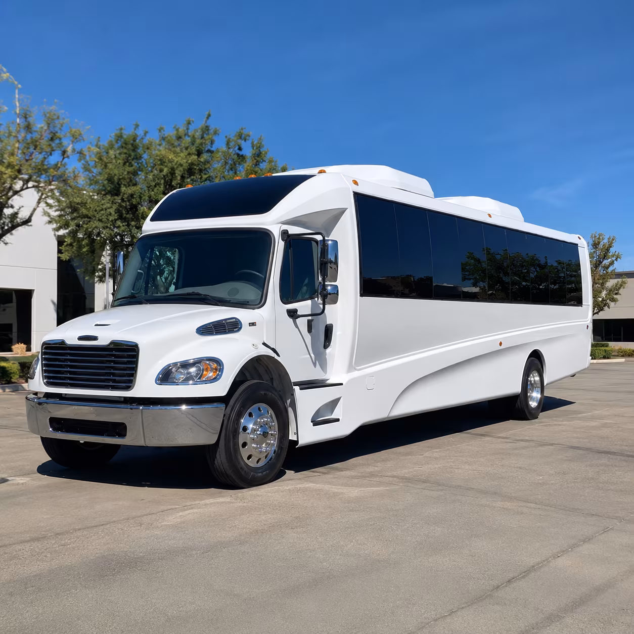 Mesa School Event Transportation party bus exterior