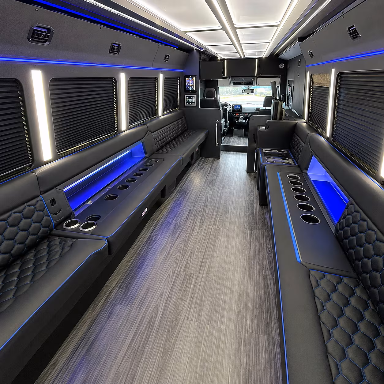 Mesa Wedding Transportation party bus interior