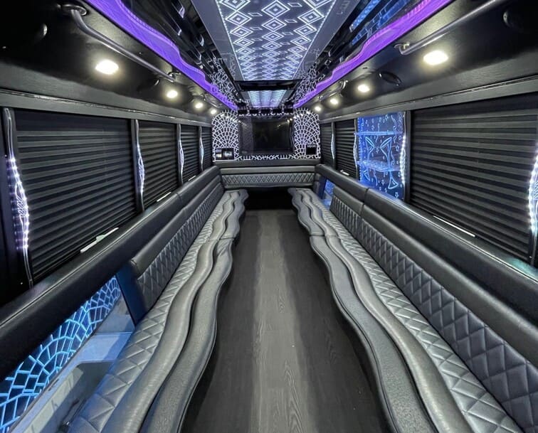 Queen Creek 30 Passenger Party Bus White Interior
