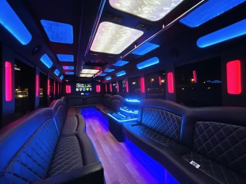 Maricopa 35 Passenger Party Bus Interior