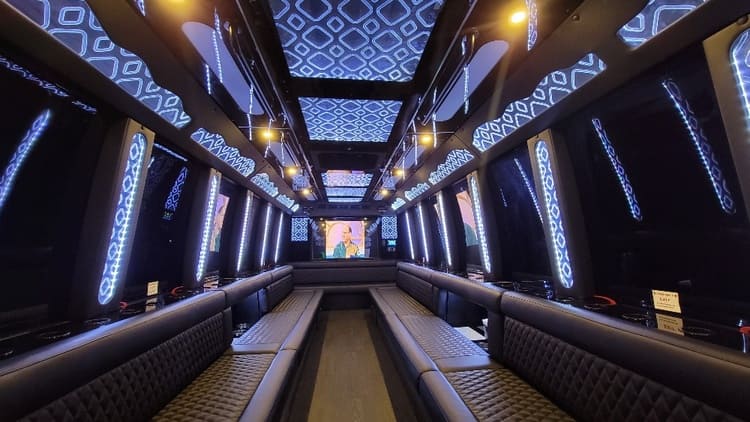 Maricopa 40 Passenger Limo Bus Interior